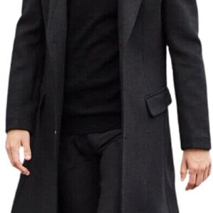 Single-Breasted Long Wool Dress Overcoat
