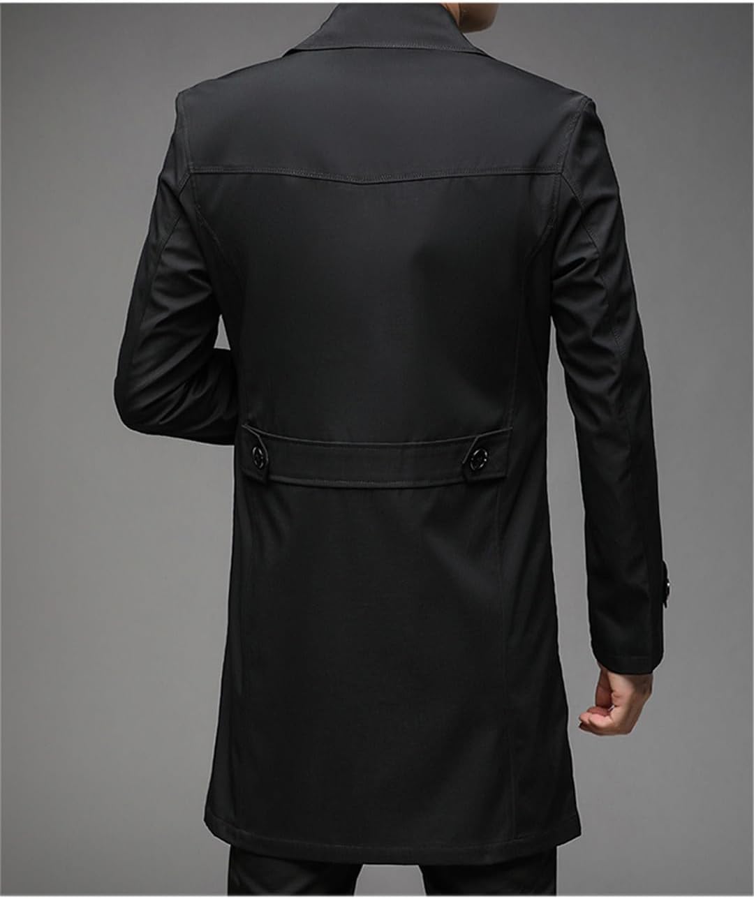 Casual Plus-Size Long Windbreaker Trench Coat - Image 2
