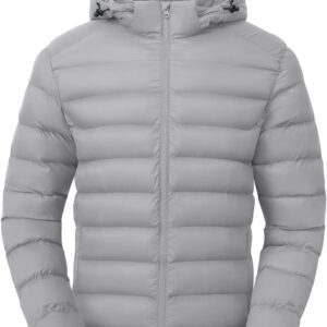 Lightweight Detachable-Hood Hooded Down Puffer Jacket