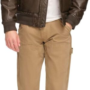 Faux Leather Bomber Jacket