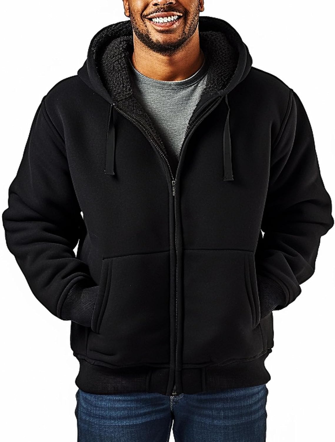 Heavyweight Full-Zip Lined Fleece Hoodie