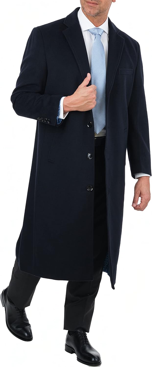 Wool Cashmere Single-Breasted Full-Length Overcoat - Image 2