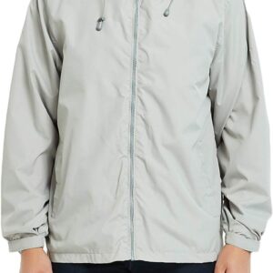Lightweight Waterproof Windbreaker with Removable Hood