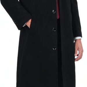 Single-Breasted Wool Cashmere Full-Length Overcoat