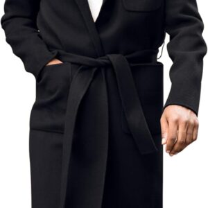 Casual Notched Lapel Pea Coat Trench Jacket