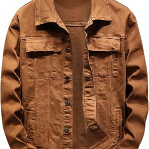 Regular-Fit Distressed Washed Denim Trucker Jacket