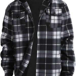 Heavy Warm Lined Plaid Flannel Jacket