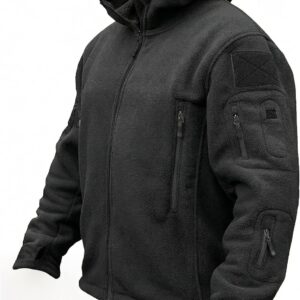Full-Zip Military Fleece Hoodie Tactical Jacket