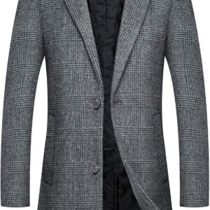 Classic Wool Peacoat with Windproof Buttons